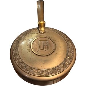 Vintage Hyde Park Brass Silent Butler Crumb Catcher Initial B Scrolled Antique